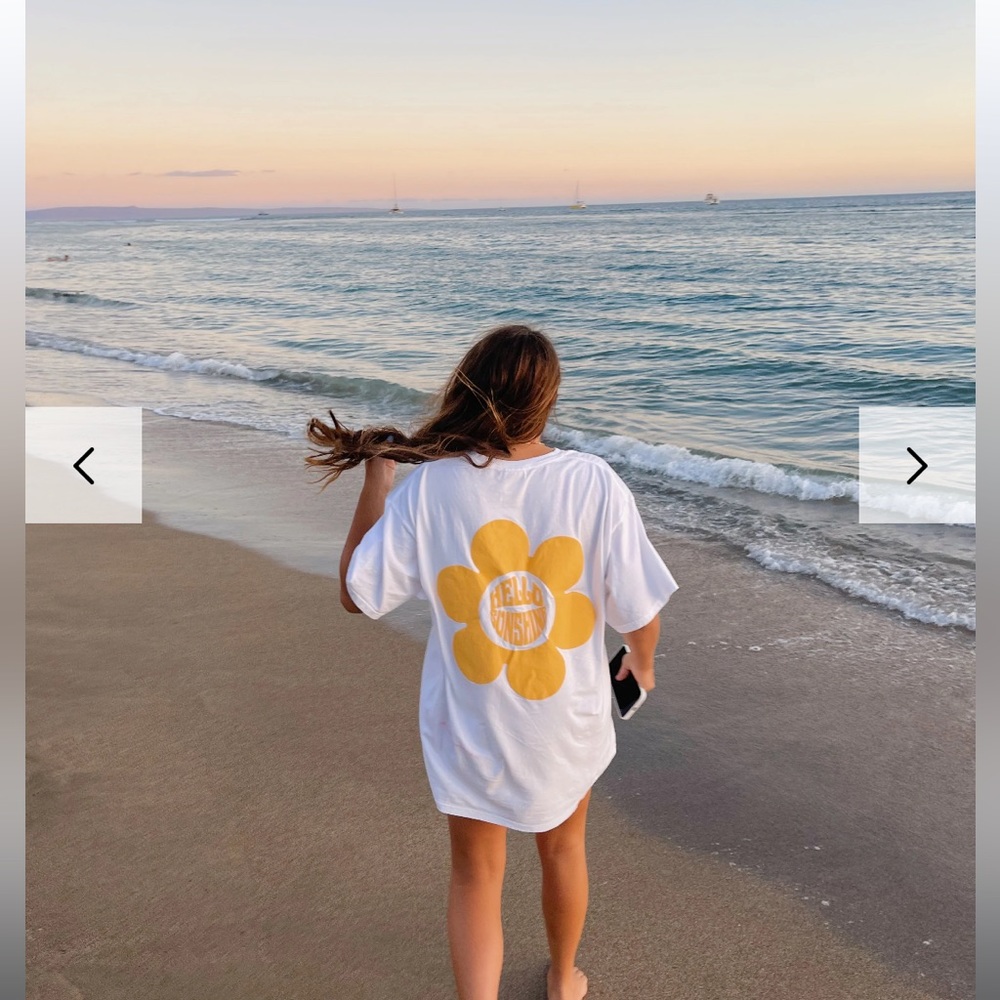 The Beach Club Hello Sunshine Tee in White